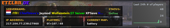 /TfF/ ChiefSteve's Jaymod Wolfenstein ET Server XPSave NL Beginners