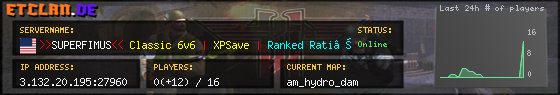 >>SUPERFIMUS<< Classic 6v6 | XPSave | Ranked Ratings