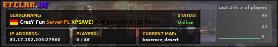 CrazY Fun Server PL XPSAVE! MAPS LOVED BY ET FANS!